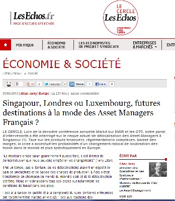 Singapour, Londres ou Luxembourg, futures destinations à la mode des Asset Managers Français ?