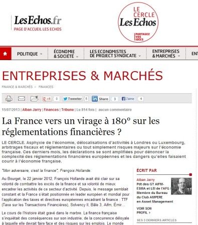 La France vers un virage à 180° sur les réglementations financières ?
