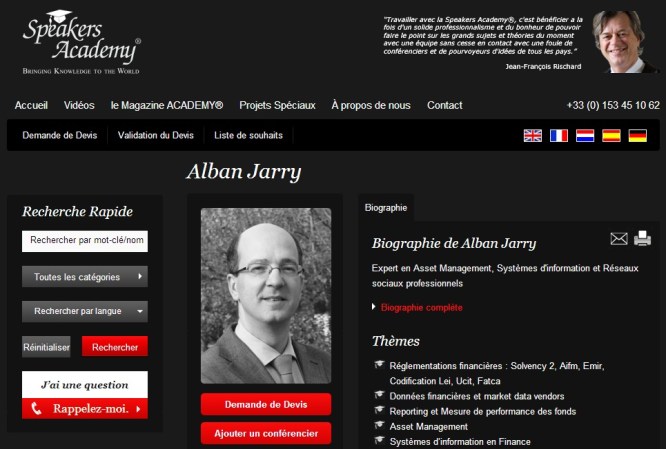 Intervenant en Conférences, Débats, Formations