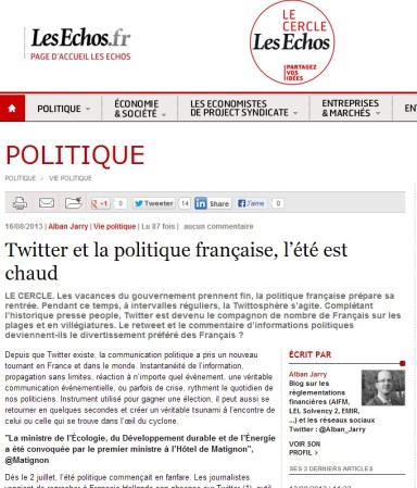 Twitter et la politique française, l’été est chaud