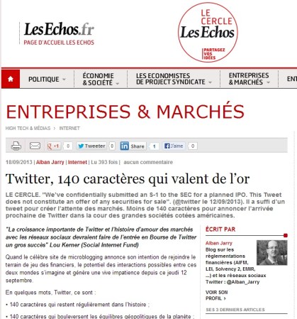 Twitter, 140 caractères qui valent de l’or