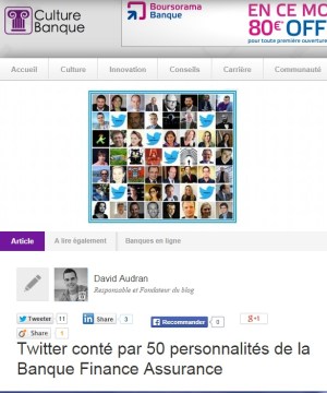 Twitter conté par 50 personnalités de la Banque Finance Assurance (par @CultureBanque)