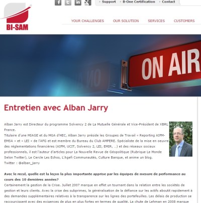 ITW pour @BISAMGroup : Les reportings et la relation entre entre asset managers et instituionnels