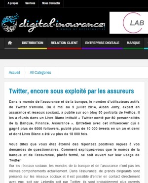 ITW pour @DigiInsurance : Twitter, encore sous exploité par les assureurs (par @LaureKepes)