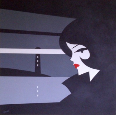Femme et le phare Antonio Lapone